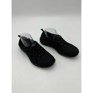 SKETCHERS WOMENS BREATHE EASY FORTUNE KNIT 23028 BLACK RUNNING SHOES SIZE 8.5
